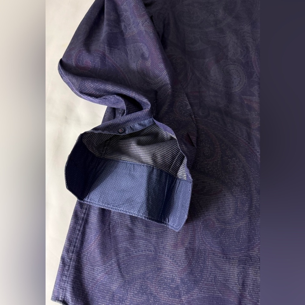 Bugatchi Uomo Classic Fit Patterned Dark Purple L… - image 3